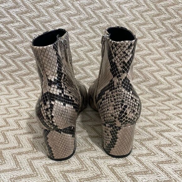 Marc Fisher Jelly Pointed Toe Snake Print Ankle Bootie - Picture 5 of 7